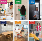 2PK Office Door Signs 6 Options Do Not Disturb, Please Knock, In A Meeting - Image 4