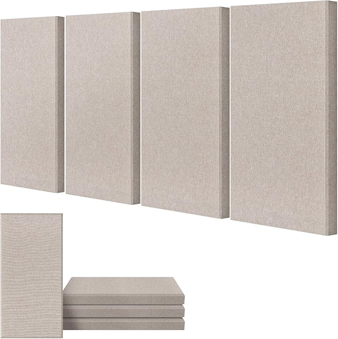 UMIACOUSTICS 4 PCS Acoustic Panels, 2“ Thick 23.6" x 11.8" Fiberglass Sound by UMIACOUSTIC