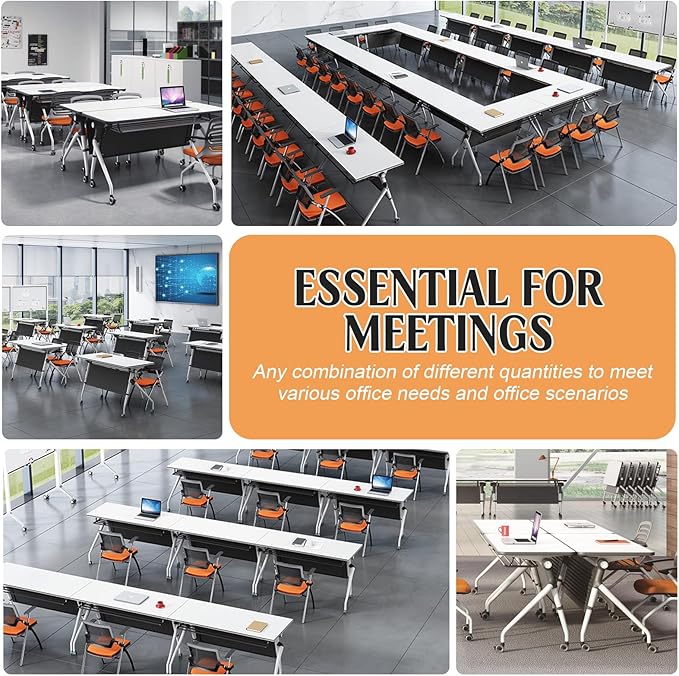 Conference Table, 55.1''Folding Conference Room Table - Image 6