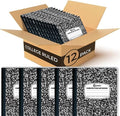 Rosmonde 12 Pack Composition Notebook College Ruled Bulk, 200 Pages, 9-3/4 x by Rosmonde