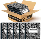 Rosmonde 12 Pack Composition Notebook College Ruled Bulk, 200 Pages, 9-3/4 x by Rosmonde