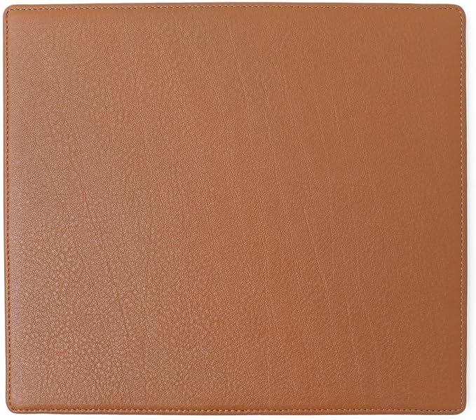 Leatherology Cognac Classic Leather Mouse Pad – Full-Grain Leather Desk Pad - Image 4