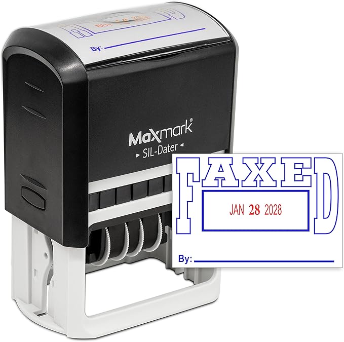 MaxMark Large Self-Inking Rubber Date Office Stamp by Maxmark