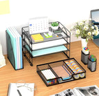 Marbrasse Desk Organizer and Accessories，4-Tier Paper Letter Tray Organizer - Image 5