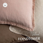 Foindtower Set of 2 Decorative Linen Fringe Lumbar Throw Pillow Covers Boho - Image 4