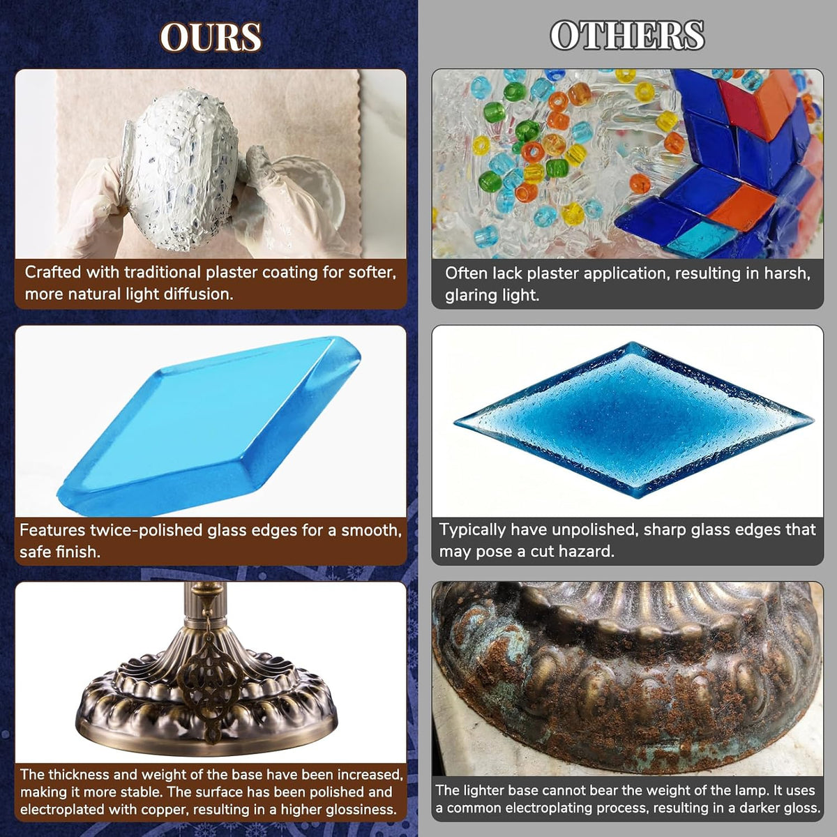 3 Globes Turkish Mosaic Lamp, 23" Handmade Moroccan Lamp, Multicolor