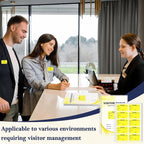 6 Pack of 1800 Visitor Badges Stickers Visitor Log Book - Image 8