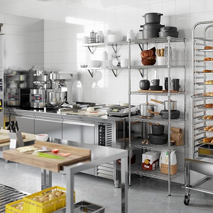 Regal Altair 18" Deep x 24" Wide x 74" Height Wire Shelving Kit | 6-Tier | NSF - Image 5