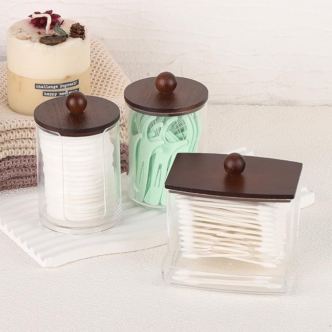 Tbestmax Bathroom Organizer Accessories Set-10 oz, 7 oz Qtips Holder Storage - Image 6