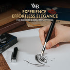 Wordsworth & Black Fountain Pen Set, 18K Gilded Extra Fine Nib, Includes 24 - Image 2