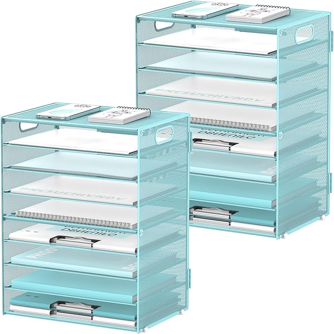 DALTACK 9-Tier Paper Letter Tray Desk Organizer by DALTACK