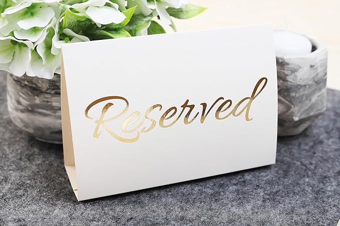 20 Pack Modern White Reserved Table Sign - Image 7