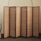 Furnnylane 6 Panel Bamboo Room Divider and Folding Panel Screen, Bamboo Panel - Image 2