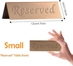 Reserved Sign - Brushed Stainless Steel Free Standing Table Top Compliance Sign - Image 2