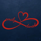 Personalized Valentines Day Metal Wall Sign, Custom Infinity Heart Love Couple - Image 5