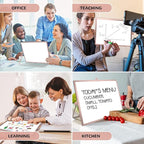 16 x 12 inches Dry Erase Whiteboard, Rose Gold Magnetic Desktop Double-Sided - Image 2