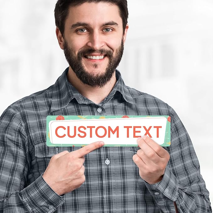 Custom Sign, Custom Street Sign, 11 Font Colors, 13 Font Styles, 4 Hole Options - Image 2