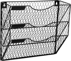 EASEPRES Mail Organizer Wall Mount Hanging File Holder Storage, Metal Chicken - Image 7