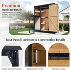 jocisland solid wood outdoor stotage cabinet shed, 5.15x2.75 on a desk or shelf