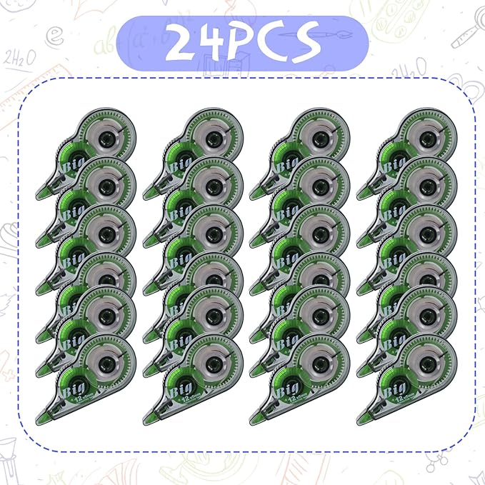 Yexiya 24 Pieces Correction Tapes Original Correction Wide Eraser Applicator - Image 6