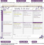 ALKALO 104 Pgs Weekly To Do List Notepad, 52 Duplex-Printed Undated Sheets 100 - Image 2