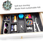 Welaxy Desk Drawer Organizer Tray, 8-Piece Shallow Felt Office Storage - Image 4