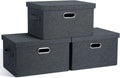 Graciadeco Medium 15" 21 Quart Collapsible Stackable Storage Bins