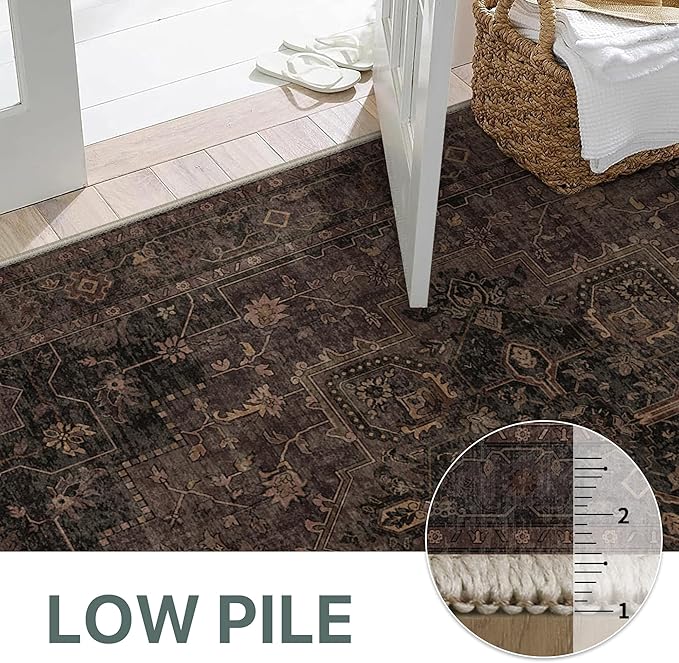 GENIMO 2x5 Runner Rugs for Hallway, Machine Washable Non Slip Vintage Rugs - Image 5