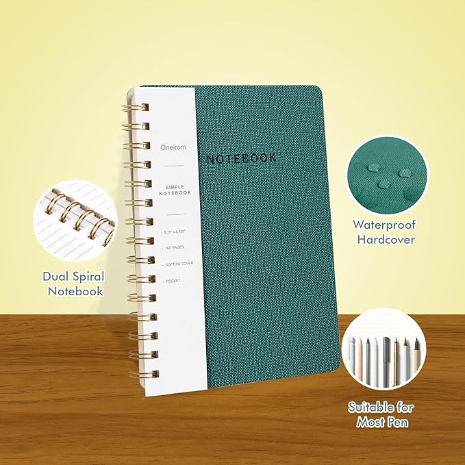 Spiral Notebook-5.75" x 8.125" College Ruled Journal - Image 3