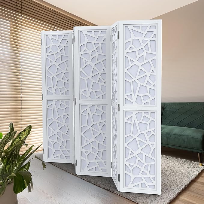 VINGLI 70'' H Room Divider, Non-Woven Fabric Privacy Screen, Indoor Partition - Image 7