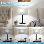 touch lamps for nightstand set of 2, lamp, close-up detail