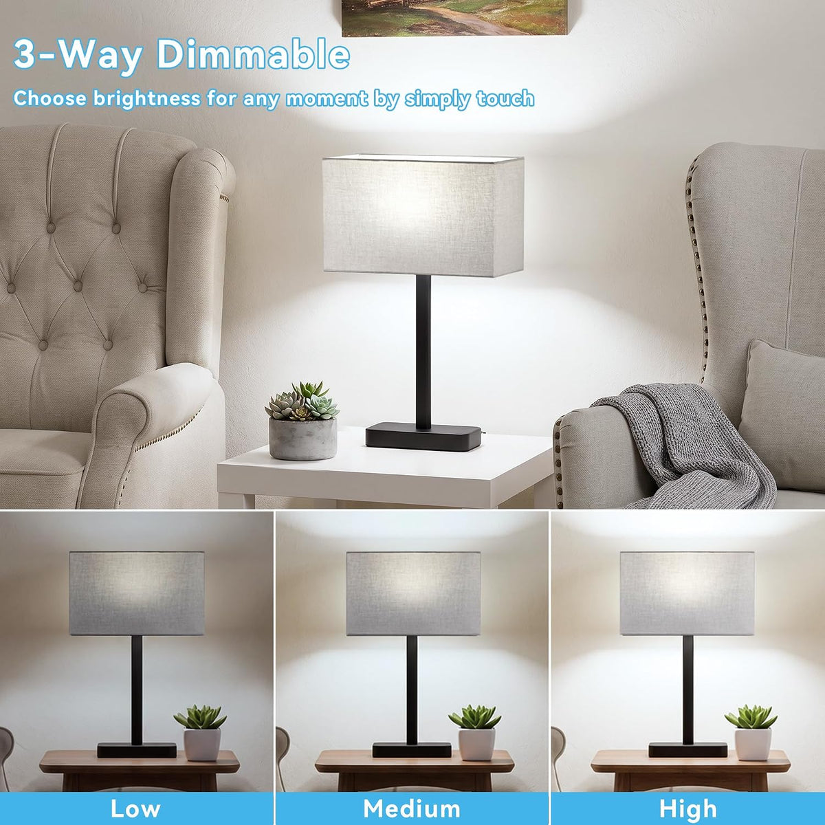 touch lamps for nightstand set of 2, lamp, close-up detail