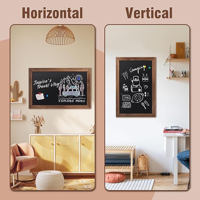SELEAD 100% Real Wood Frame Magnetic Chalkboard Words Sign - Image 6