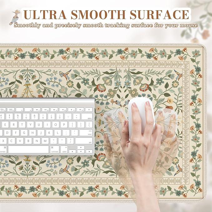 iCasso Desk Mat for Keyboard and Mouse, Large Mouse Pad, Desk Pad Mat, - Image 3