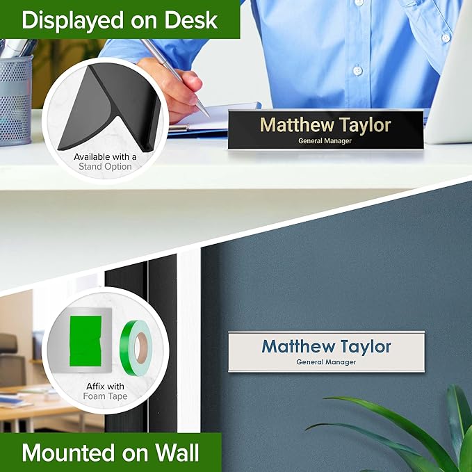 Name Plate for Desk, Personalized Plate, Custom Door Name Plate for Office Doors - Image 4