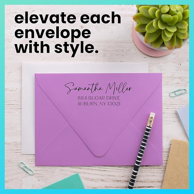 ExcelMark Personalized Return Address Stamp – Custom Self Inking Rubber Stamp - Image 7