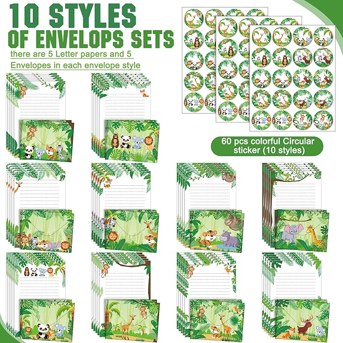 TaoBary 160 Pcs Stationery Paper Set 50 Double Sided Stationery Papers - Image 4