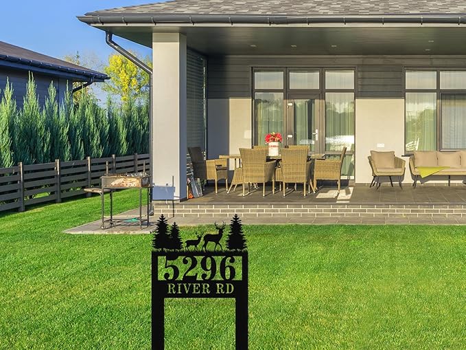 Personalized Deer Metal House Numbers - Image 2