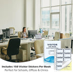 3 Pack Visitor Badges with Carbon Copy Visitor Stickers Letter Size Visitor Log - Image 6