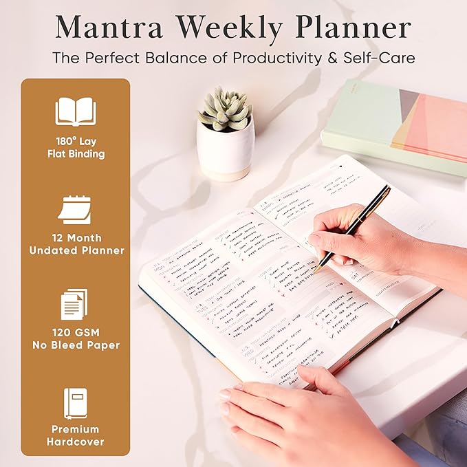 Mantra Planner 2026 Planner, Daily Journal & Gratitude Journal All-In-One - Image 3