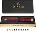 Scriveiner Personalized Luxury EDC Fountain Pen, Stunning Matt Red Pocket Pen - Image 9