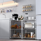M MZG 450 lbs Wire Storage Shelving 3-Tier Utility Shelving Unit Steel - Image 6