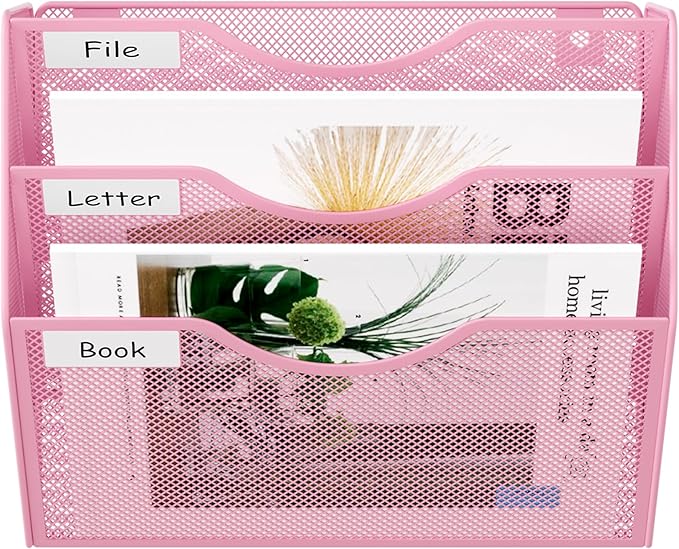 EasyPAG 3 Pocket Mesh Wall File Organizer, Hanging Paper Folder Holder - Image 6