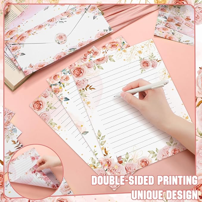 TaoBary 160 Pcs Stationery Paper Set 50 Double Sided Stationery Papers - Image 5