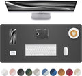 Leather Desk Pad Protector, Mouse Pad, Office Desk Mat, Non-Slip PU Leather by AFIING