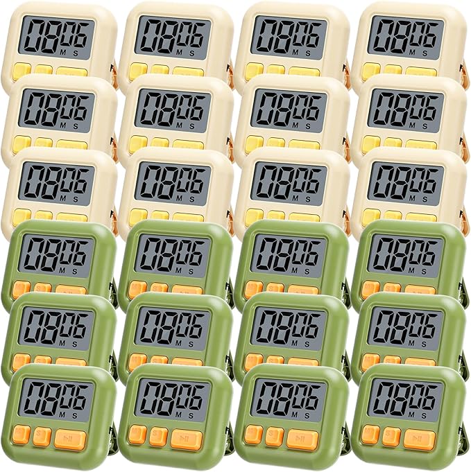 Weewooday 24 Pcs Digital Kitchen Timer Magnetic Timer Bulk On/Off Switch Minute by Weewooday