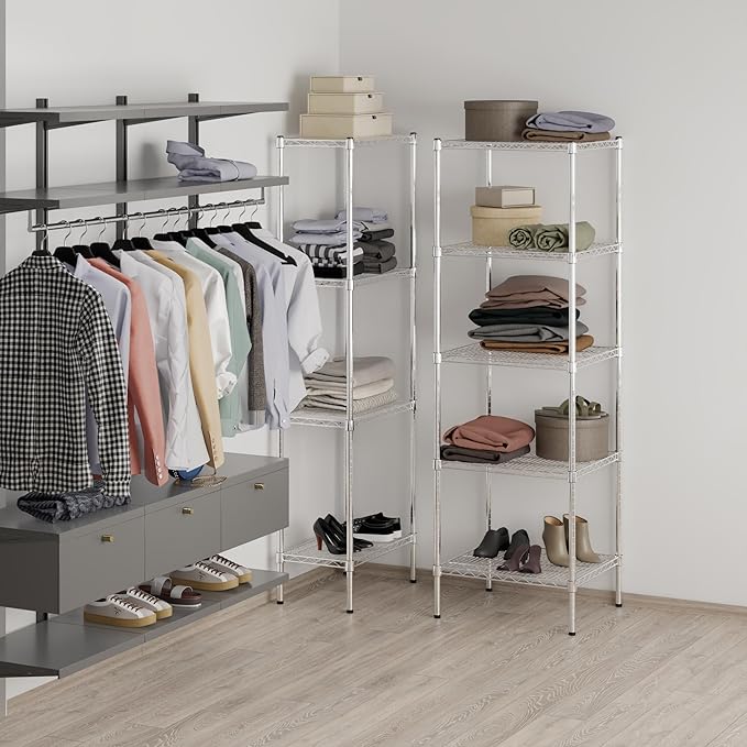 Regal Altair 21" Deep x 24" Wide x 74" Height Wire Shelving Kit | 5-Tier | NSF - Image 8