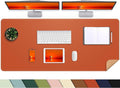 AFIING Leather Desk pad Protector, Large Desk mat by AFIING