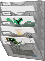 EasyPAG 5 Pocket Mesh Wall File Organizer, Hanging Paper Folder Holder by EasyPAG