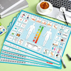 6 Pcs Communication Board for Nonverbal Adults Aphasia Colorful Picture Symbol - Image 3